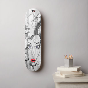 Woman Graffiti Street Art Dd Marque Skateboard