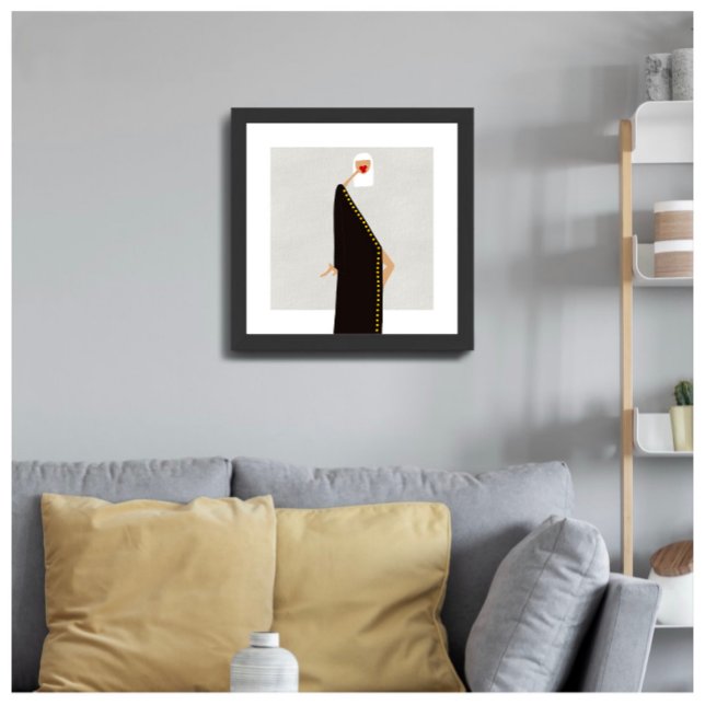 Woman in Black Glamour Fashion Illustration Poster (Créateur téléchargé)