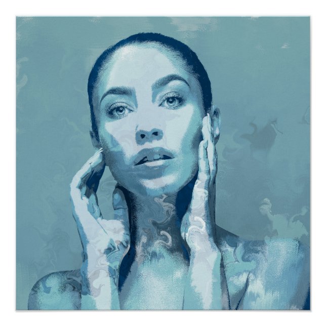 "Woman in Blue" Glossy Poster (Devant)