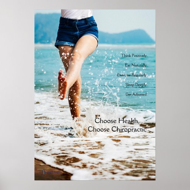 Woman Kicking Water Chiropractic Poster (Devant)