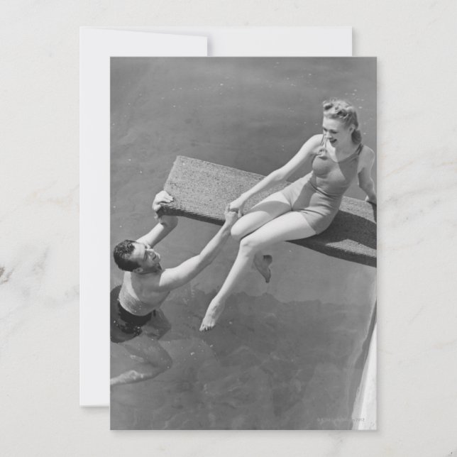 Woman on diving board (Devant)