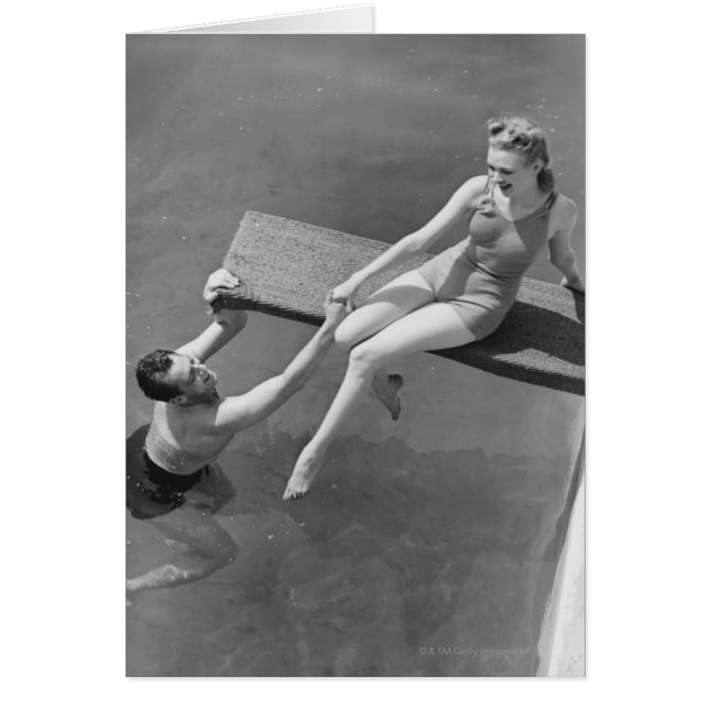 Woman on diving board (Devant)
