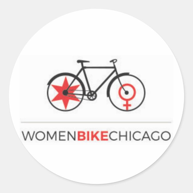 Women Bike Chicago - Stickers Conception Vélo Comm (Devant)