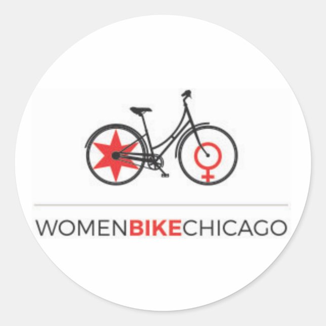 Women Bike Chicago - Stickers Design pas à pas (Devant)