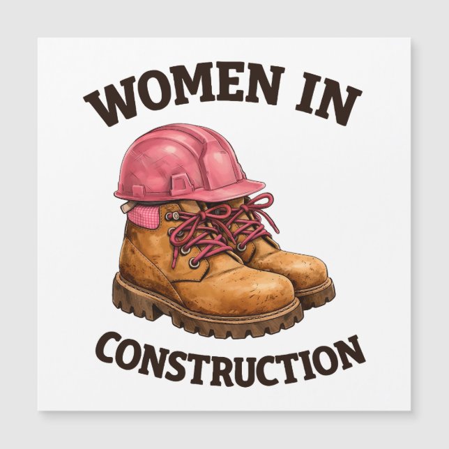 Women in Construction Work Boots and Hard Hat (Devant)
