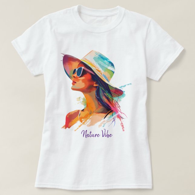 Women’s Nature Vibe Graphic T-Shirt – Girl (Design devant)