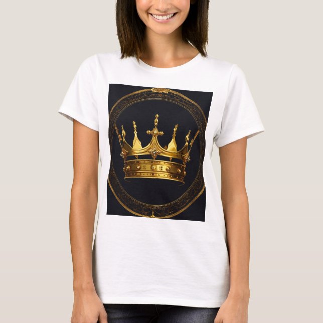 Women’s Queen Logo T-Shirt | Royal Crown Design Te (Devant)