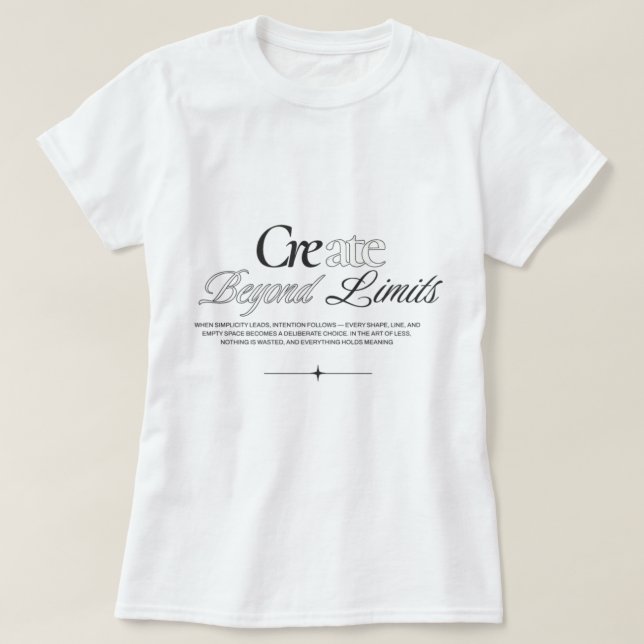 women tshirts design create beyond limits  (Design devant)