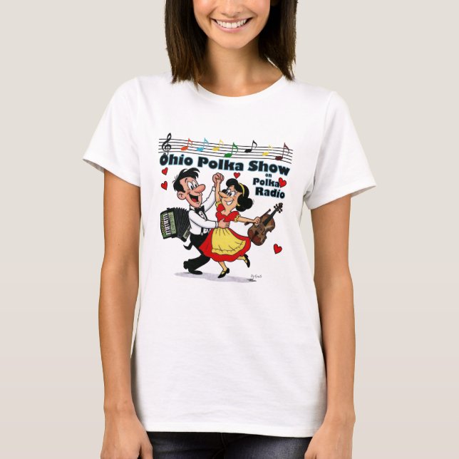 Womens 0-H-I-0 Polkas T-Shirt (Devant)