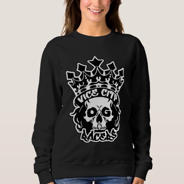 Women's Basic Sweatshirt w/ King Skull Logo (Devant)