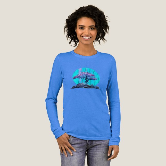 Women's Bonsaii Tree Long-sleeved Tshirt  (Recto complet)