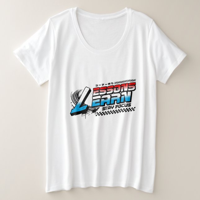 WOMEN'S FOCUS LESSONS LEARN PLUS SIZE TEE (Design devant)