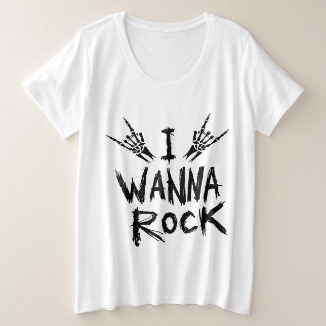 Women's I Wanna Rock Shirt (Design devant)