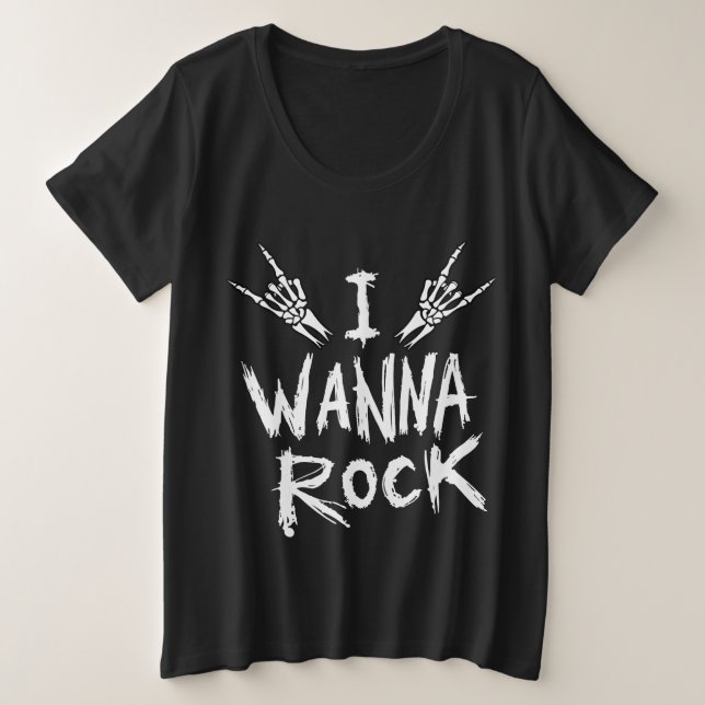 Women's I Wanna Rock Shirt (Design devant)