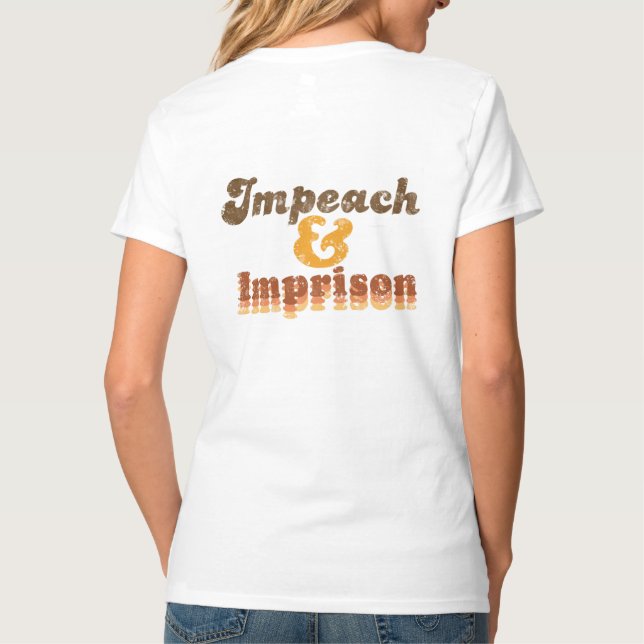 Women's Impeach & Imprison V-Neck T-Shirt (Dos)