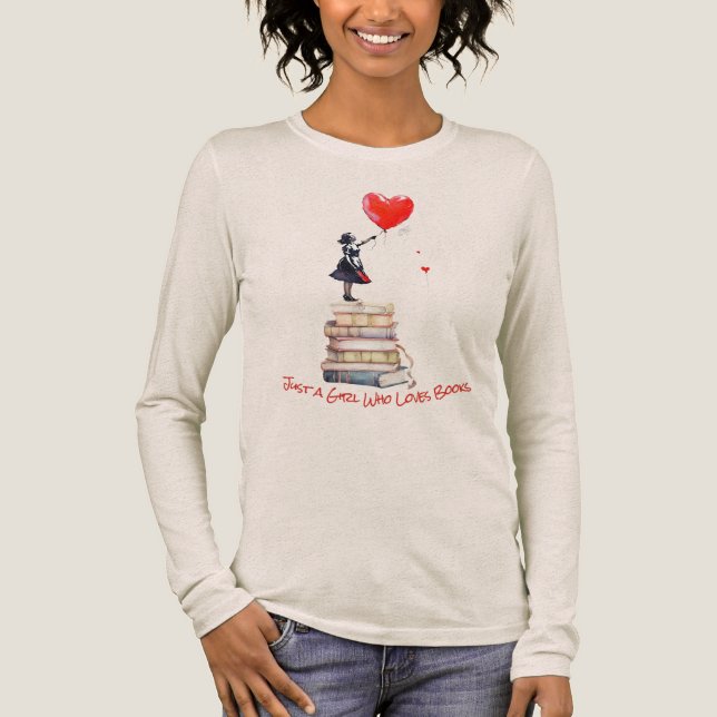 Women's Love Of Books Long Sleeve TShirt (Recto)