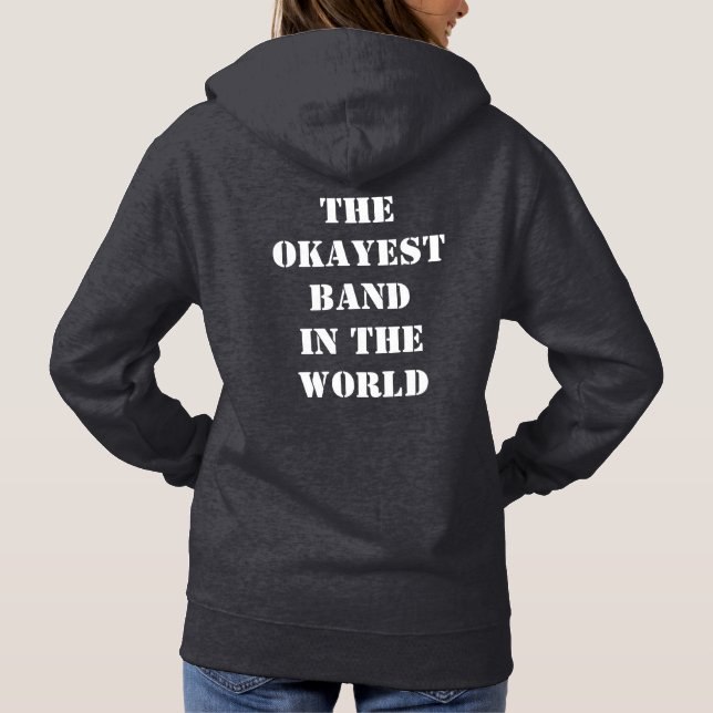 Women's Mediocre! pullover hoodie with motto (Dos)