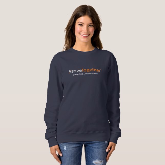 Women's Navy Sweatshirt (Devant entier)