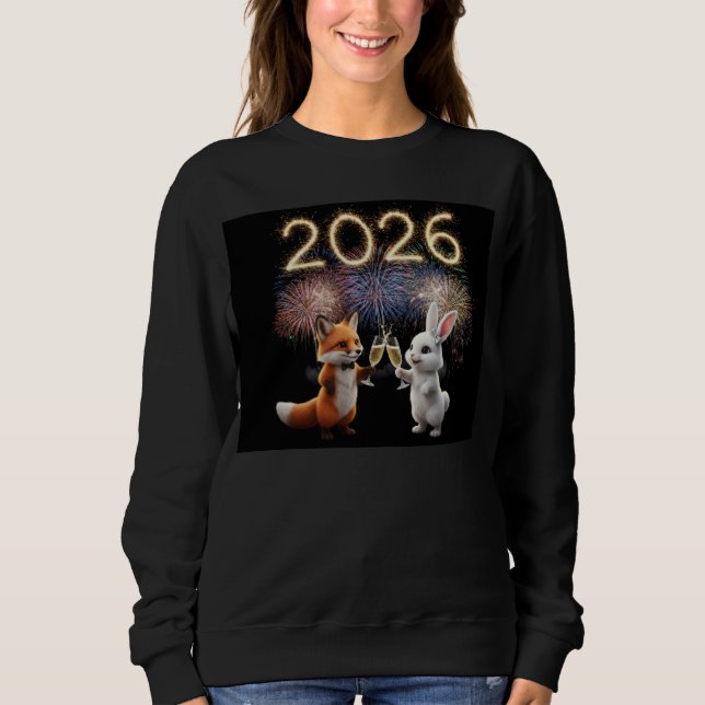  Women's new year celebration Sweat Shirt AI Used (Devant)