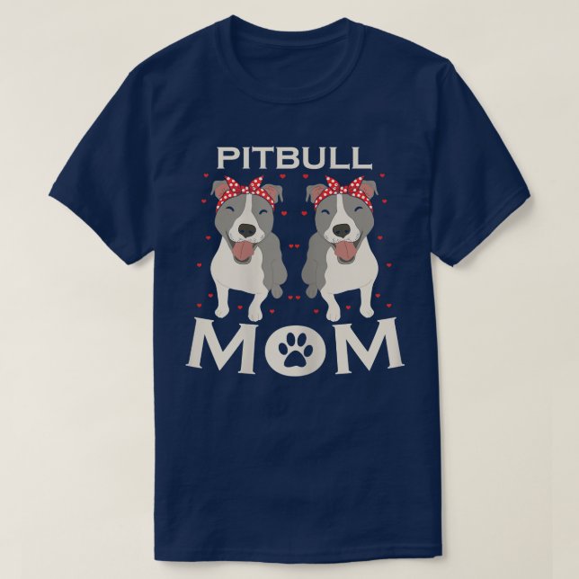 Womens Pitbull Mom - Funny Pit Bull Dog T-Shirt Co (Design devant)