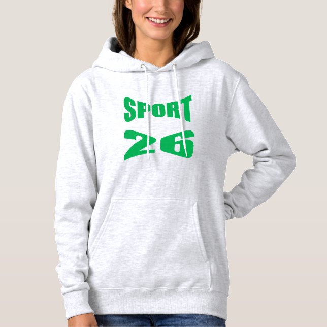 Women's Pullover Hoodie ash  SPORT 26 (Devant)