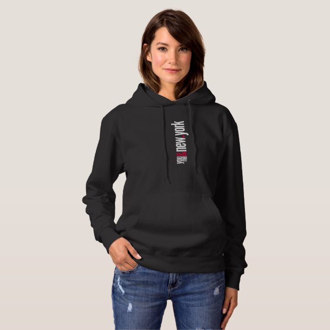 Women's Pullover Hoodie | Vertical NYC Design | Mi (Devant entier)