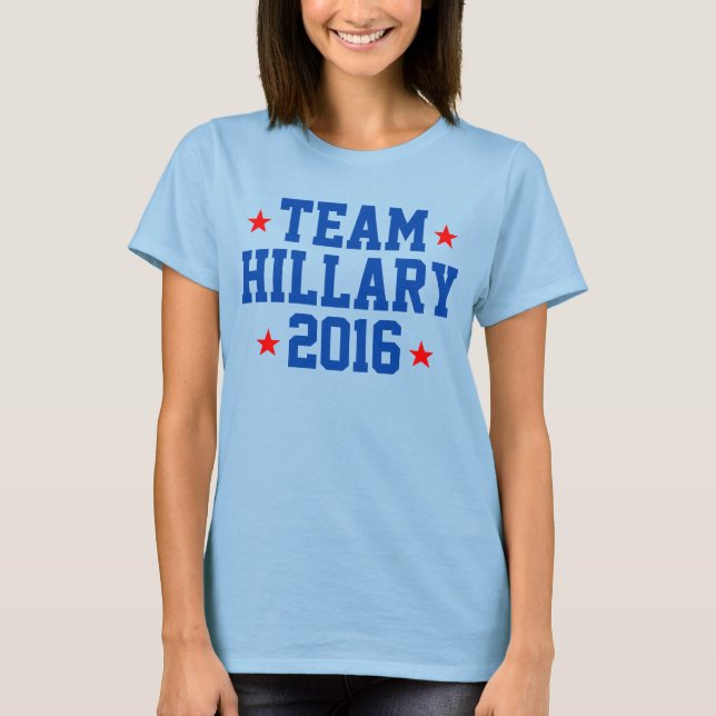 Women's "TEAM HILLARY 2016" Jersey T-shirt (Devant)
