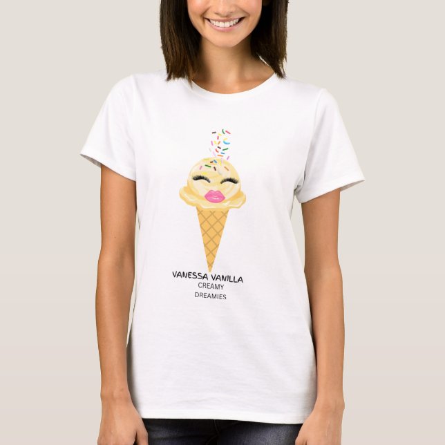 womens tshirt Vanessa Vanilla Creamy Dreamies (Devant)