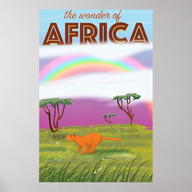 Wonder Africa affiche de voyage vintage (Devant)