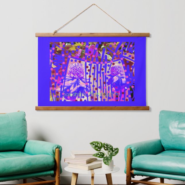 Wonder Flore Art Bois Tourné Tapisserie murale (Salon)