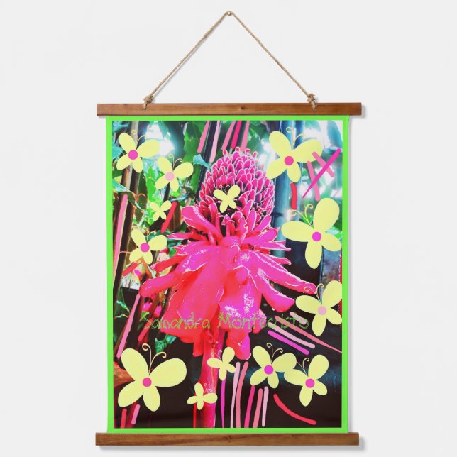 Wonder Flore Art Bois Tourné Tapisserie murale (Recto)