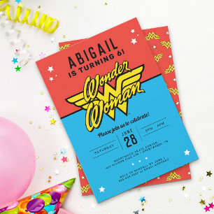 Wonder Woman Classic Logo Anniversaire Invitation
