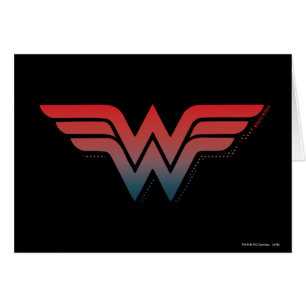 Wonder Woman Red Blue Gradient Logo