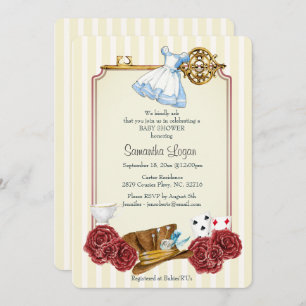 Wonderland Alice Classic Baby shower Invitation