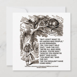 Wonderland Alice Go Among Mad People Citation