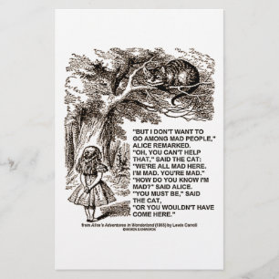 Wonderland Alice Go Among Mad People Citation