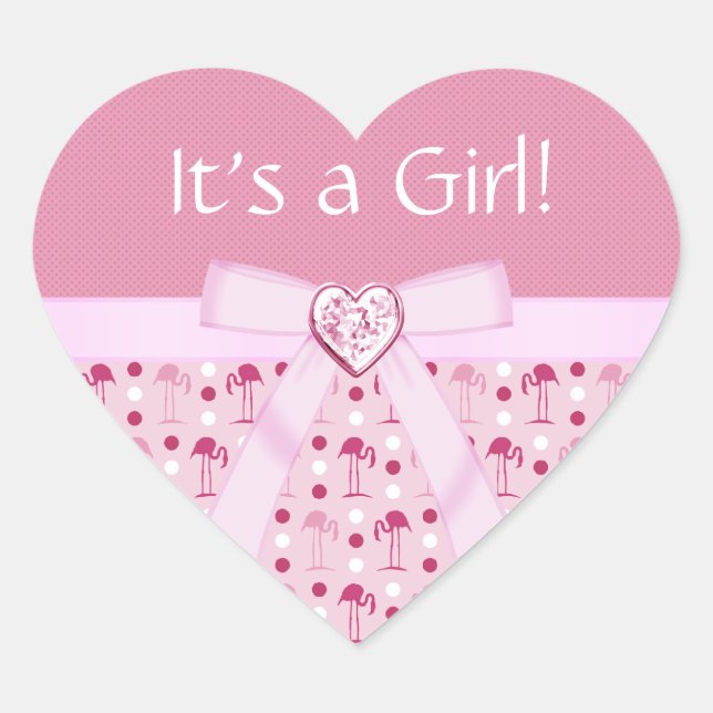 Wonderland Flamant rose rose Nouveau Bébé Stickers (Devant)