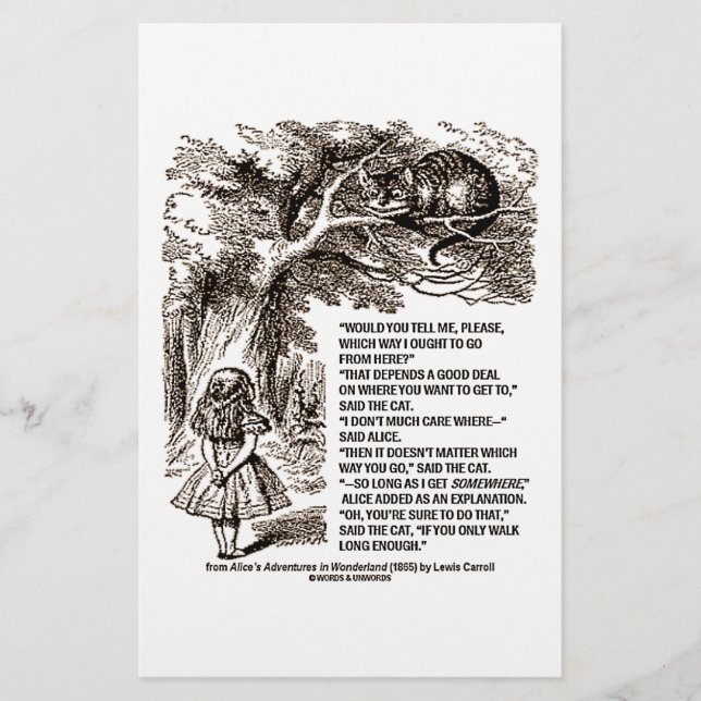 Wonderland Quelle Voie Je Devrais Aller Citer (Devant)
