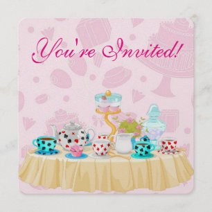 Wonderland Tea Party Nuptiale Douche Invitation