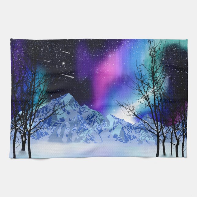 Wonderlights hiver Serviette de cuisine (Horizontal)