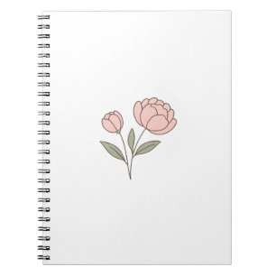 Wonky Zoo Peonies Spiral Photo Carnet