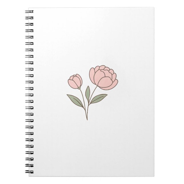 Wonky Zoo Peonies Spiral Photo Carnet (Devant)