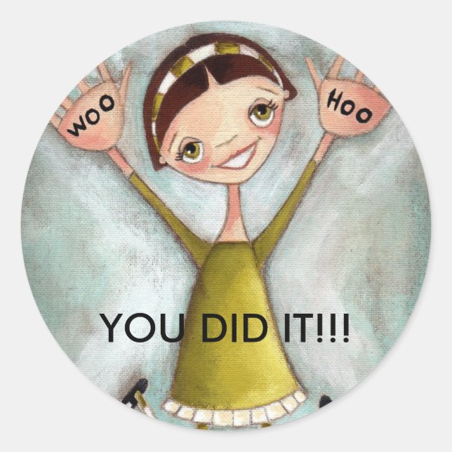 Woo Hoo Girl - Stickers (Devant)