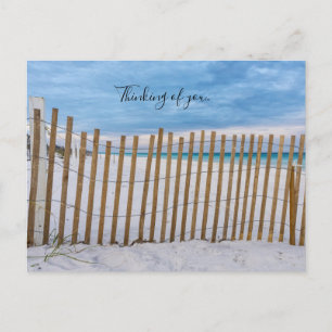 Wood Beach Fence Sunrise Destin Carte postale