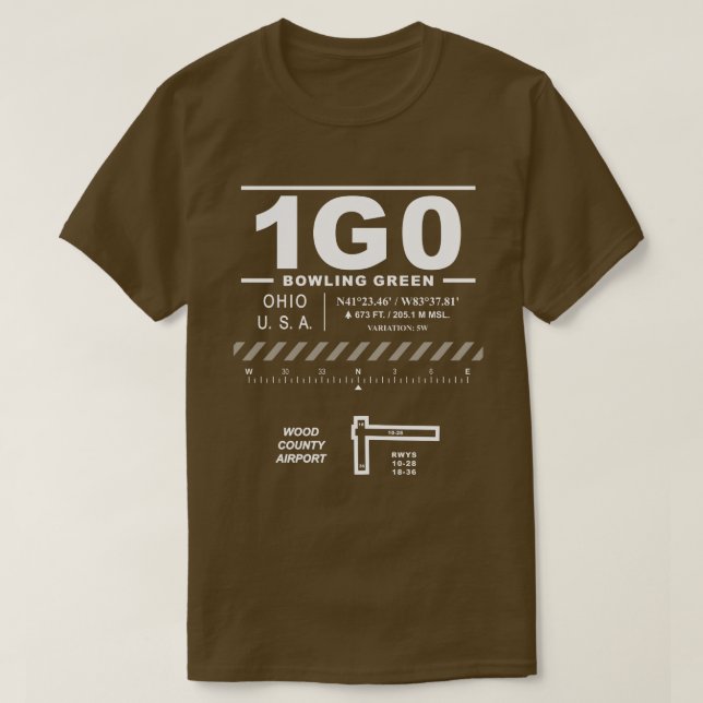 Wood County Airport T-Shirt 1G0 (Design devant)