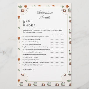 Woodland Adventure Attend le jeu de Baby shower de