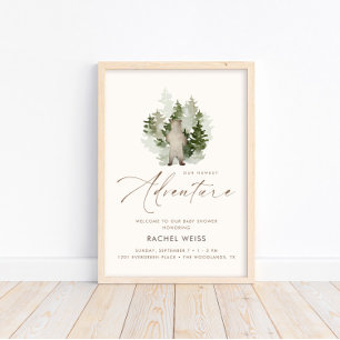 Woodland Adventure Genre Affiche de bienvenue neut