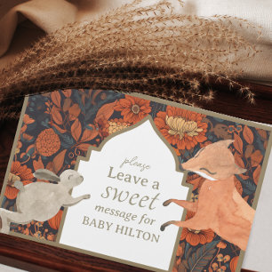 Woodland Animal Baby shower d'automne Livre d'or