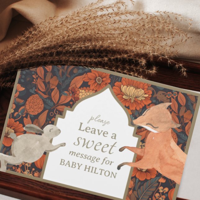 Woodland Animal Baby shower d'automne Livre d'or (Créateur téléchargé)