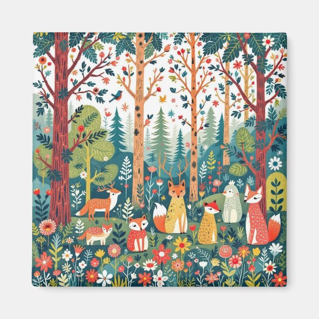 woodland animal magnet (Devant)